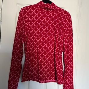 NWOT Anthropologie Patterned Mock-Neck